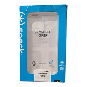 F3. Speck GemShell Grip Clear Case for Apple iPhone 14 Plus - Clear